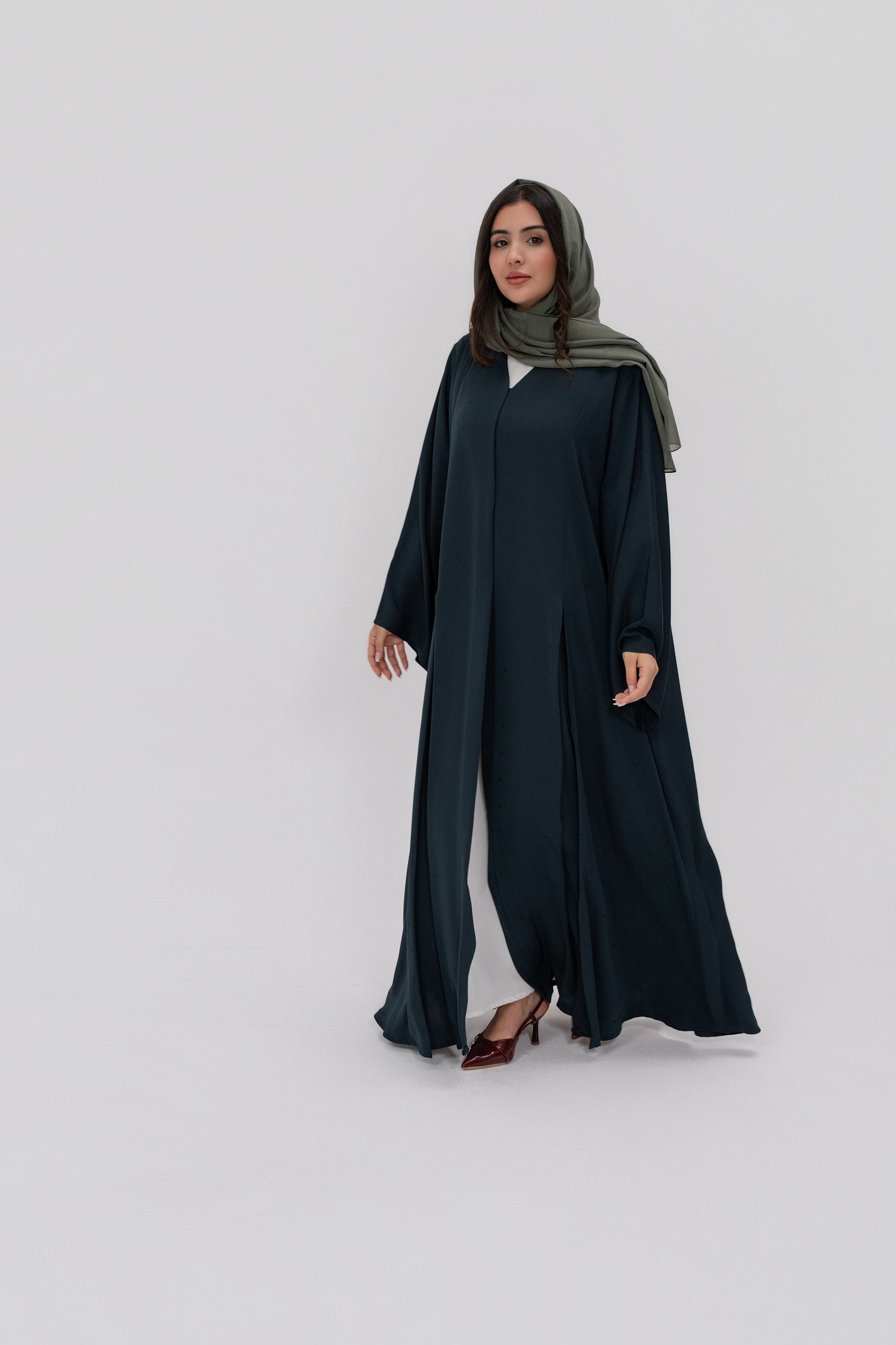 Formal Box Pattern Jacket Abaya