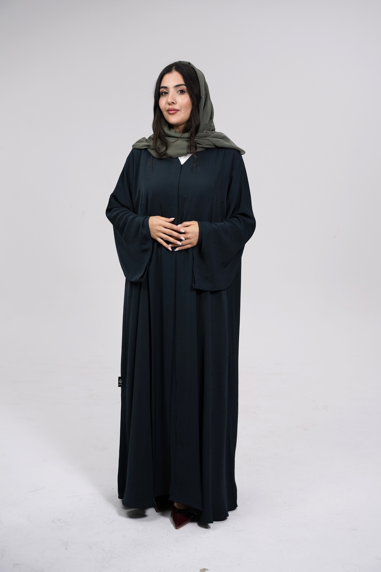 Formal Box Pattern Jacquard Abaya