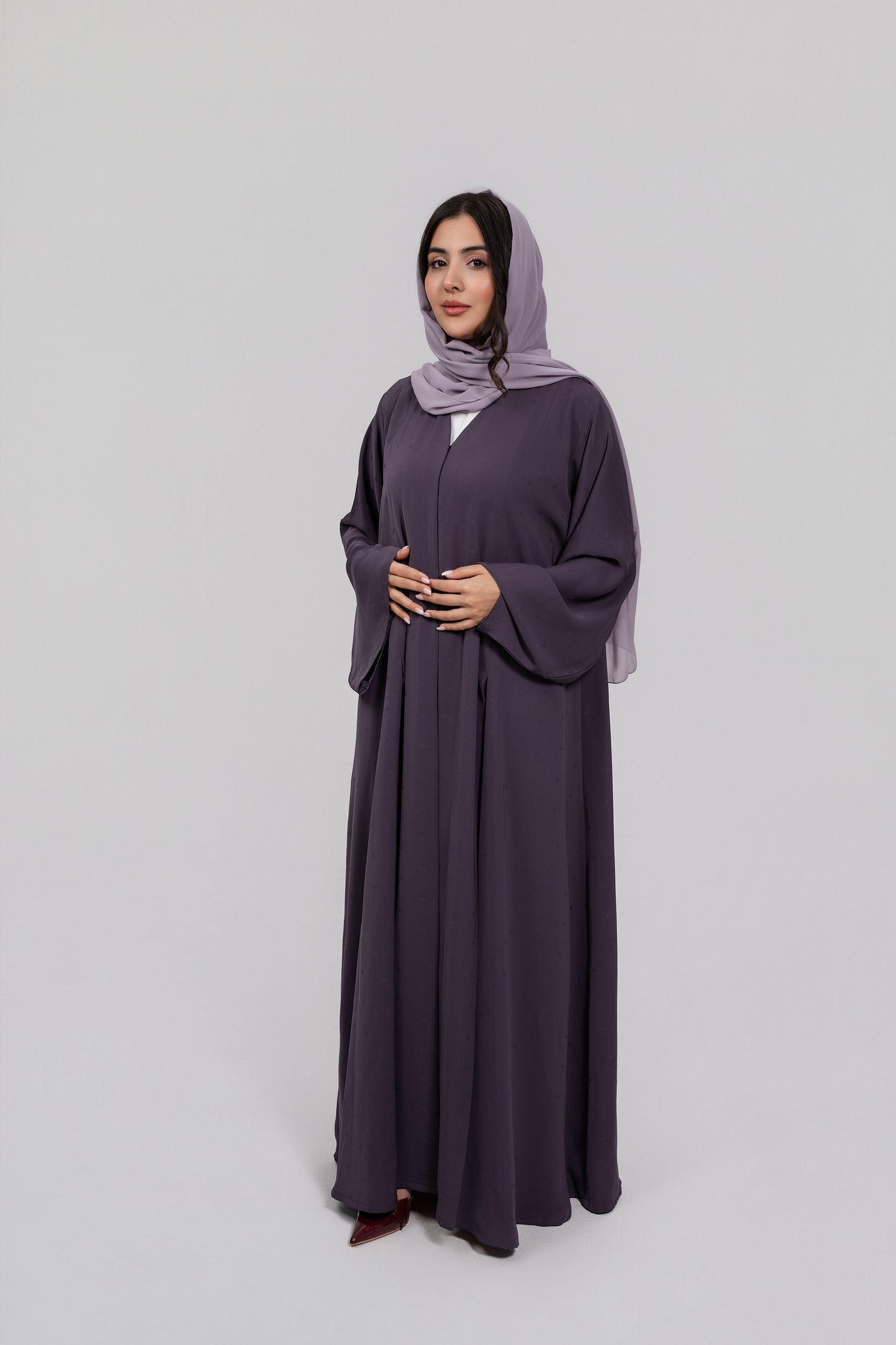 Formal Box Pattern Jacket Abaya